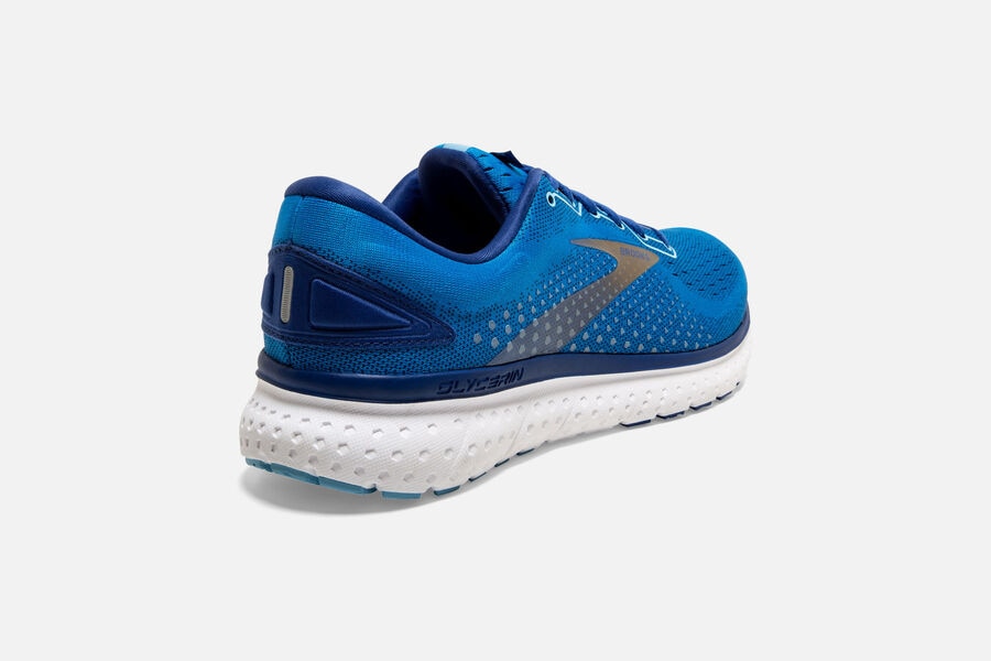 Brooks Israel Glycerin 18 Road Running Shoes Mens - Blue/Gold - XYB-194875